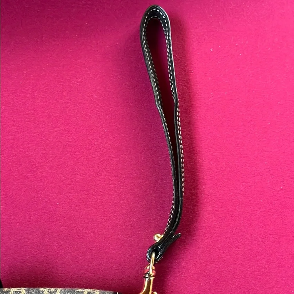 Dooney & Bourke Black and Tan Clutch Wristlet - Picture 3 of 3